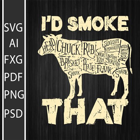 I D Smoke That Funny Barbecue Grilling Bbq Svg Cut Files Etsy