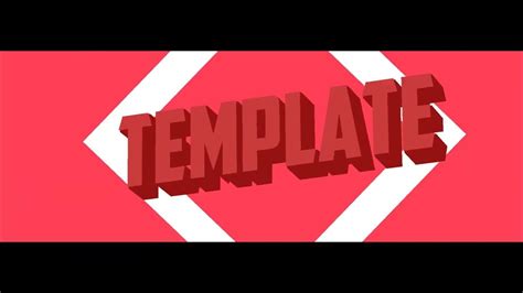 Simple Red 2d Intro Template Panzoid Youtube