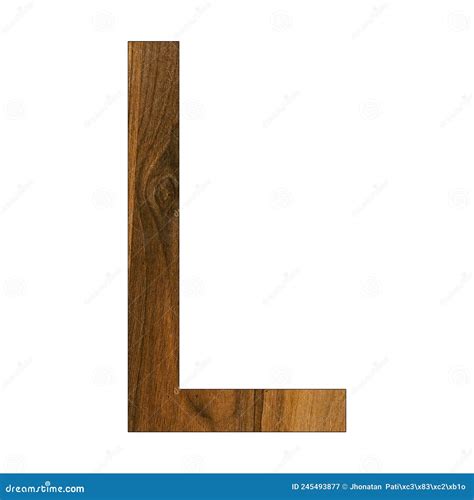 Letter L In Wood Texture White Background Stock Image Image Of