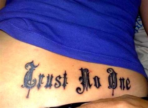 In fact, you really can't go wrong getting arm tattoos for men. trust no one tattoo | bravesyenaloved | Flickr