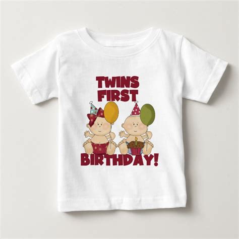Twins 1st Birthday Boygirl T Shirts And Ts