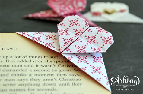 Rochelle Blok Sending Love Origami Heart Bookmarks