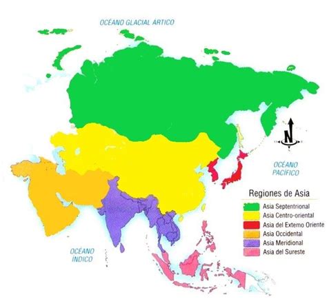 Mapa De Asia Con Sus Regiones Images And Photos Finder