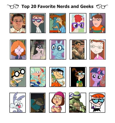 My Top 20 Favorite Nerds And Geeks By Sithvampiremaster27 On Deviantart