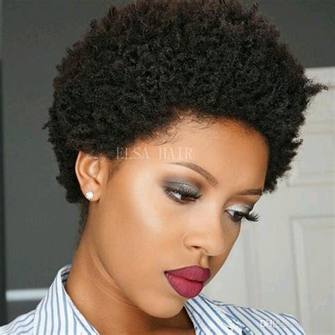 Short Brazilian Afro Kinky Curly Human Hair Wigs For Black Women