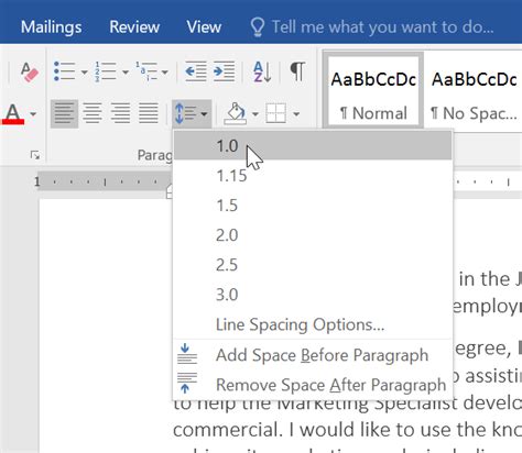 Line Spacing In Word Document Hot Sex Picture