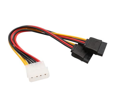 4 Pin Molex Male To Two 15 Pin Sata Power Cable