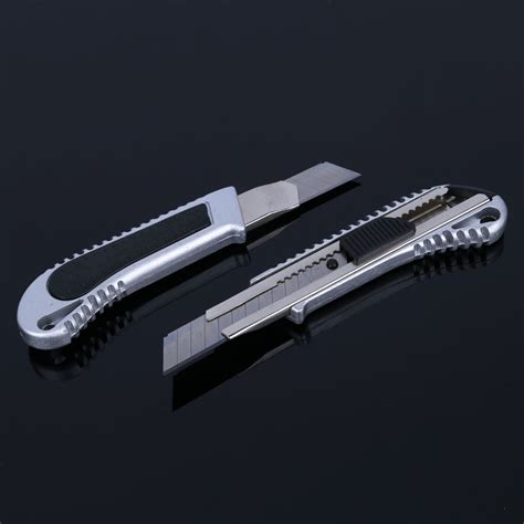 Retractable Box Cutter Utility Knife Zinc Alloy Heavy Duty 18mm