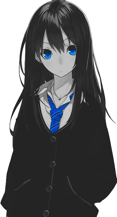 Anime Girl Black Hair Blue Eyes Telegraph