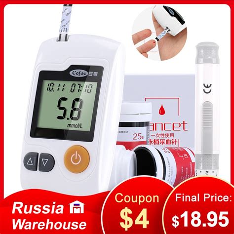 Aliexpress Com Buy Cofoe Yili Blood Glucose Meter With Test Strips