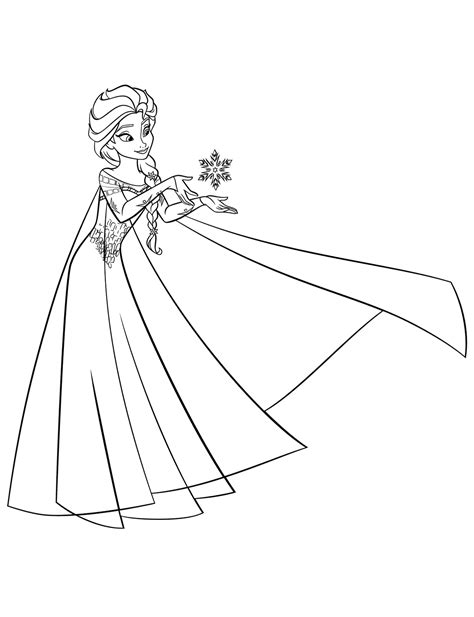 Elsa Colouring Pages To Print - Free Coloring Page