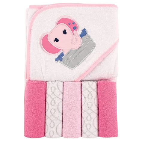 Towels And Washcloths Baby Luvable Friends Hooded Towel And 5 Washcloths