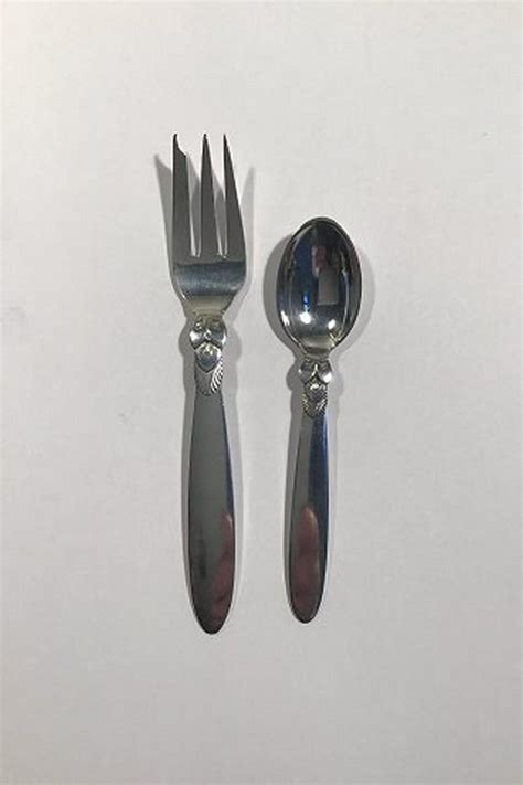 Together with a georg jensen margrethe pattern hollow caviar shovel with horn bowl. Georg Jensen Cactus Sterling Silver Dinner and Lunch ...