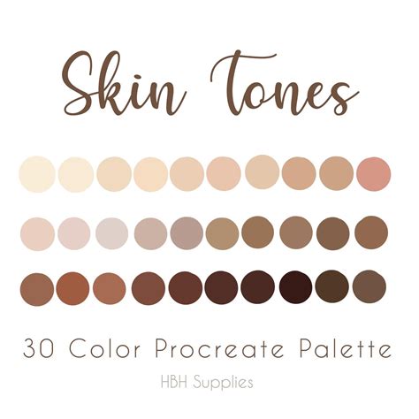 Skin Tones Procreate Palette Procreate Color Palette Etsy Skin