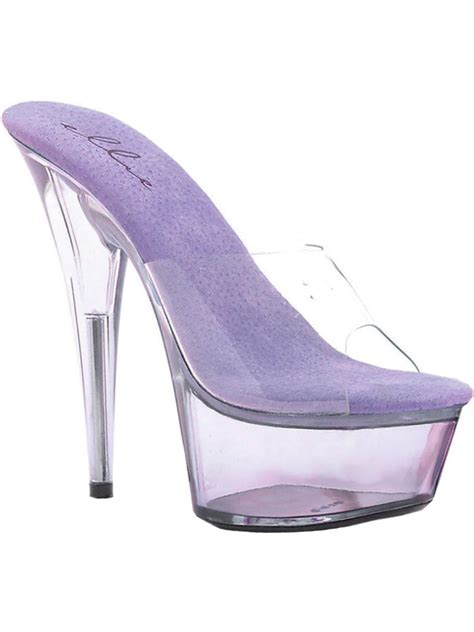Summitfashions 6 Inch Womens Casual Shoes Mid Platform Slides High Heel Mules