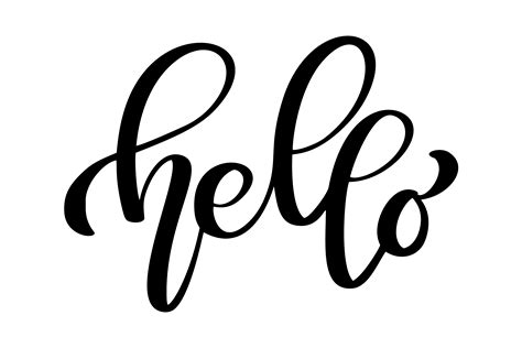 Hello Quote Message Bubble Calligraphic Simple Logo