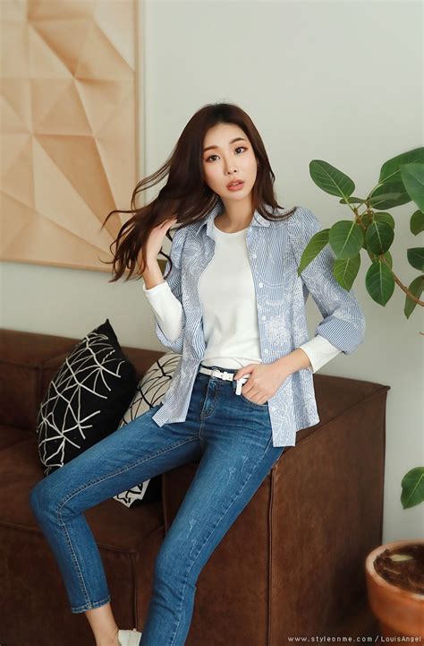 Korean Cute Sexy Pretty Park Da Hyun Jeans Set 14032018