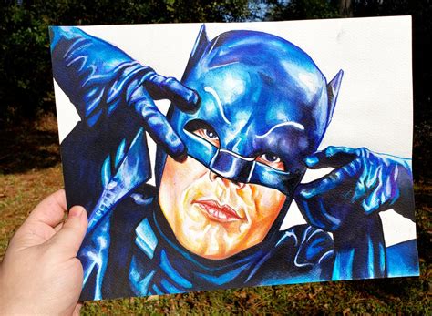Original Painting Of Adam West As Batman Doing The Batusi Etsy