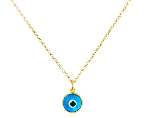 Greek Evil Eye Necklace By Ilios In K Gold Vermeil Or Etsy