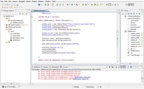 Swing Java Html File Load From Eclipse Folder Stack Overflow