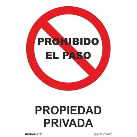 SEÑAL PROHIBIDO PASO PROPIEDAD PRIVADA PVC 0,7mm 300X400mm