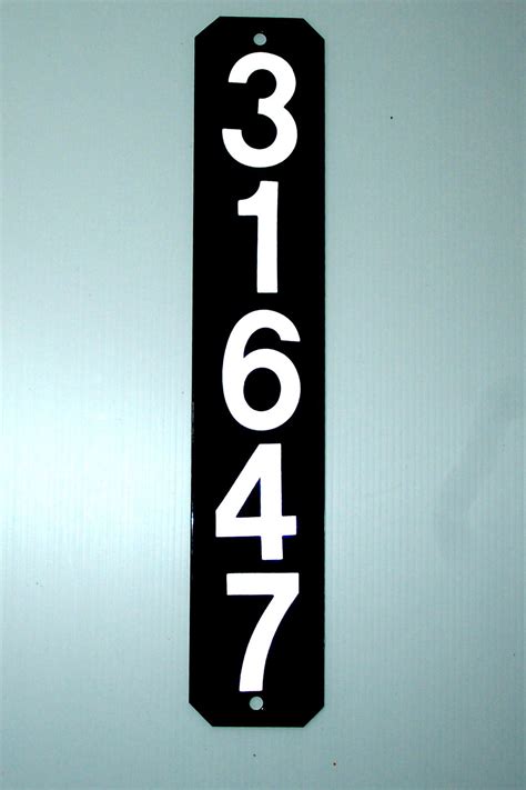 Reflective House Number Sign For Mailbox Post