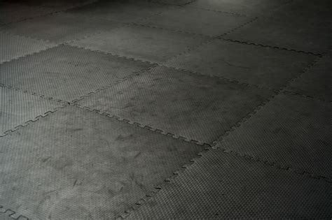 Black Rubber Floor Mat And Tiles Inside A Gym Black Rubber Fitness