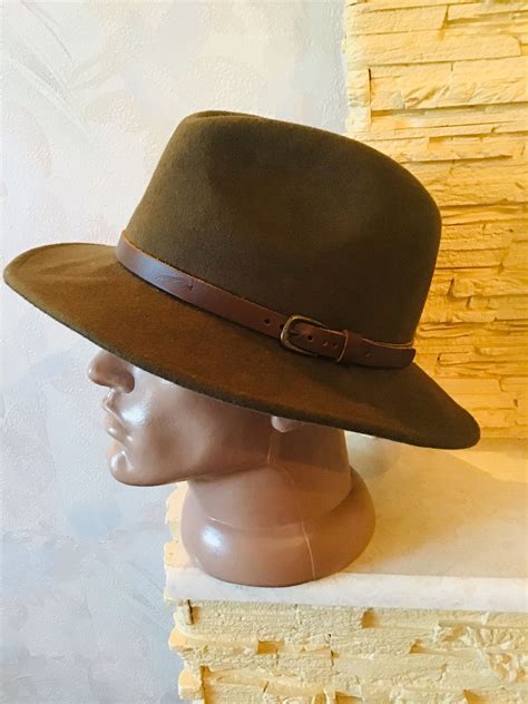 Vintage Tobacco Brown Felt Stetson Hat Cowboy Wool Hat Etsy