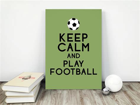 Placa Decorativa 30x40cm Keep Calm And Play Football Elo7