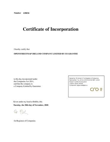 This guide to registering and doing business in malaysia will provide foreign businesses and entrepreneurs with the key aspects of undertaking business and investing in malaysia. File:OSM Ireland-Certificate of Incorporation.pdf ...
