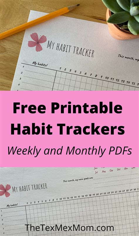 Free Habit Tracker Printable And Why You Should Use One The Tex