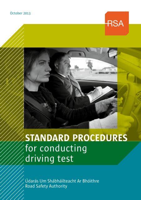 Standard Procedures For Conducting Driving Test Rsaie