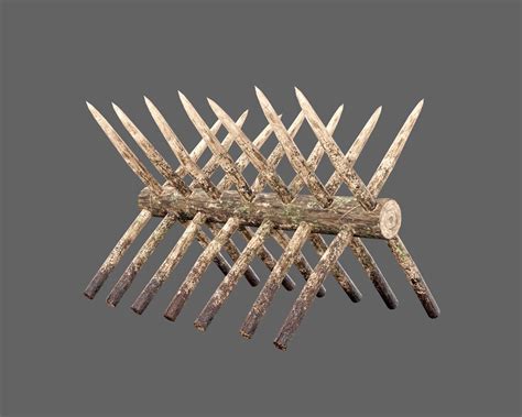3d model medieval defense spike barricades vr ar low poly cgtrader