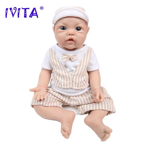 Ivita 17boy And Girl Baby Full Body Silicone Doll Lifelike Reborn Baby