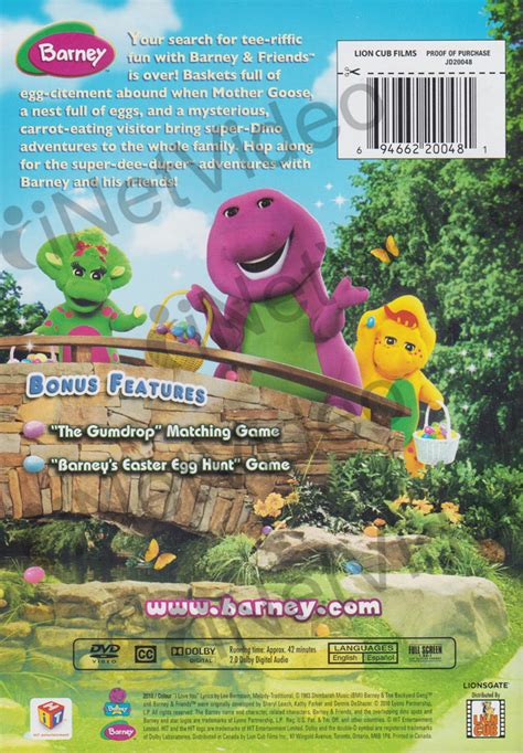 Barney Egg Cellent Adventures On Dvd Movie