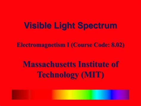 Solution Visible Light Spectrum Studypool