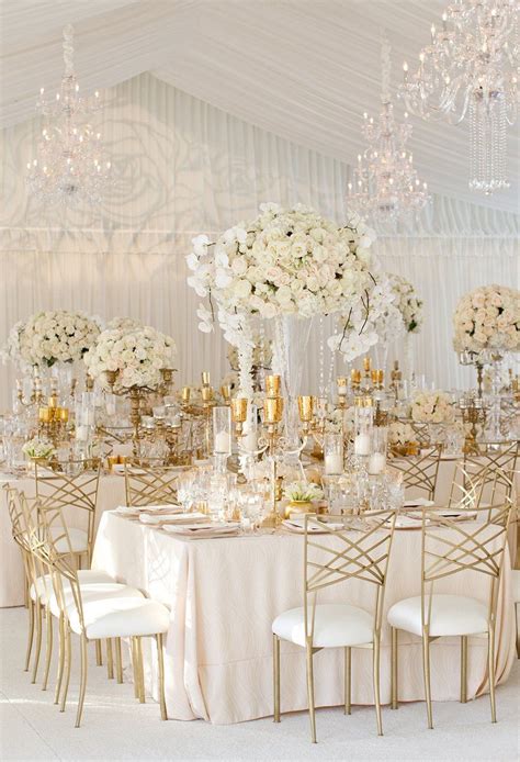 Gold And Silver Wedding Decor Beautiful White Wedding Theme Wedding