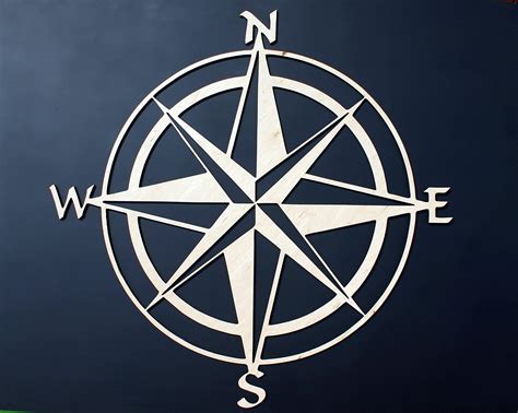 Nautical Themed Map Compass Rose 18 Or 24 Nsew North South East