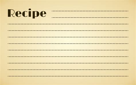 4 X 6 Recipe Card Template