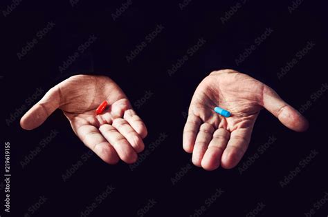 Red Pill Blue Pill Concept The Right Choice The Concept Of The Movie