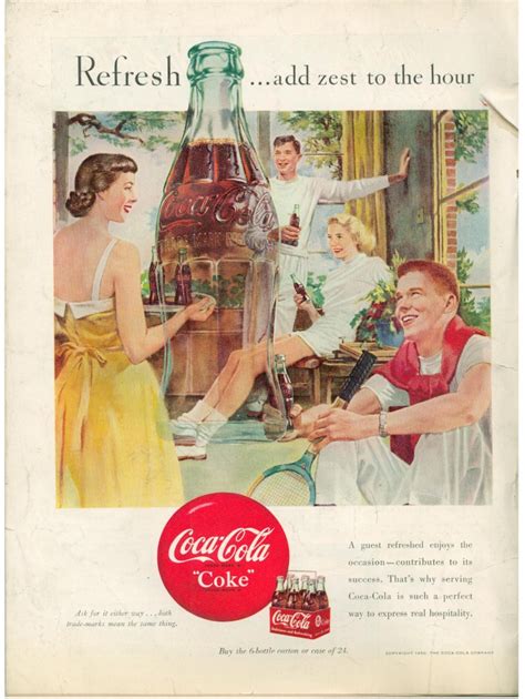 Musings From Marilyn Refreshadd Zest With Coca Cola 1950