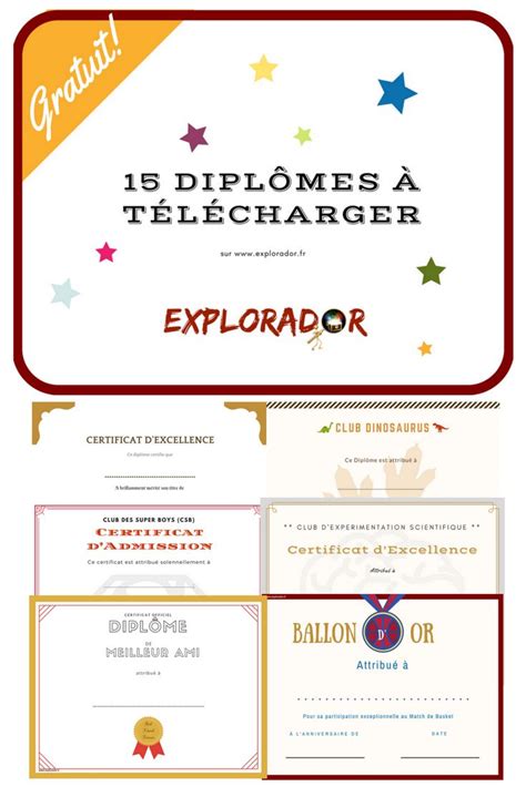 Essai gratuit pendant 15 jours. Fichiers VIP | Explorador | Diplome vierge, Diplome ...