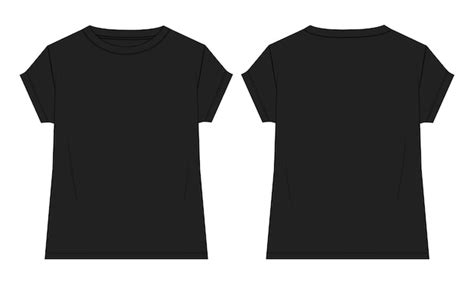 Premium Vector A Black T Shirt With The Back Of The Shirt