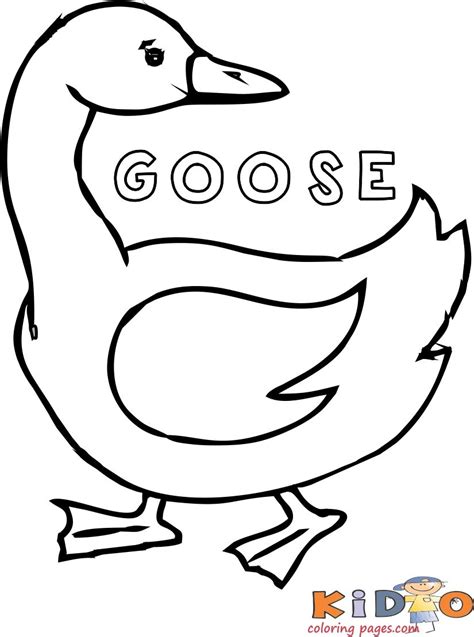 Printable Goose Coloring Page Gregorynlemb