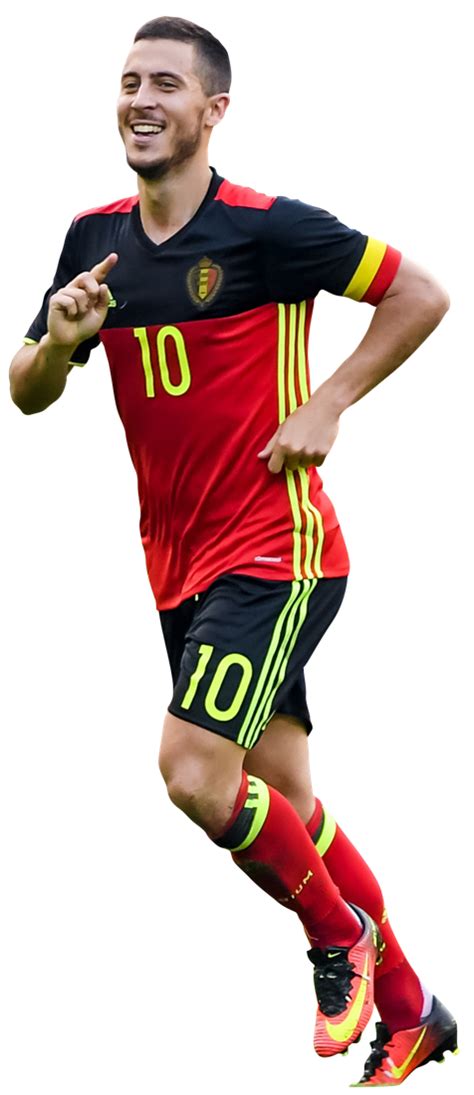 Belgium national football team premier league sport, hazardous, man wearing red adidas soccer jersey shirt png clipart. Eden Hazard football render - 33059 - FootyRenders