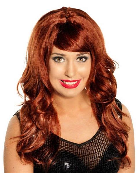 Sexy Womens Glamour Auburn Costume Wig