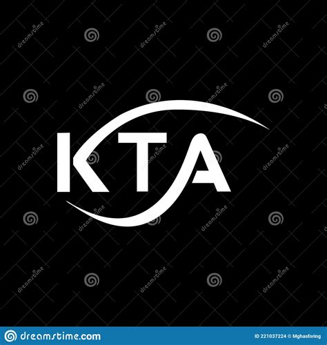 Kta Letter Logo Design On Black Backgroundkta Creative Initials Letter Logo Concept Stock