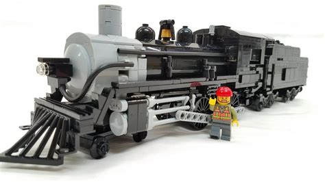 moc lego 4 4 0 american steam locomotive youtube