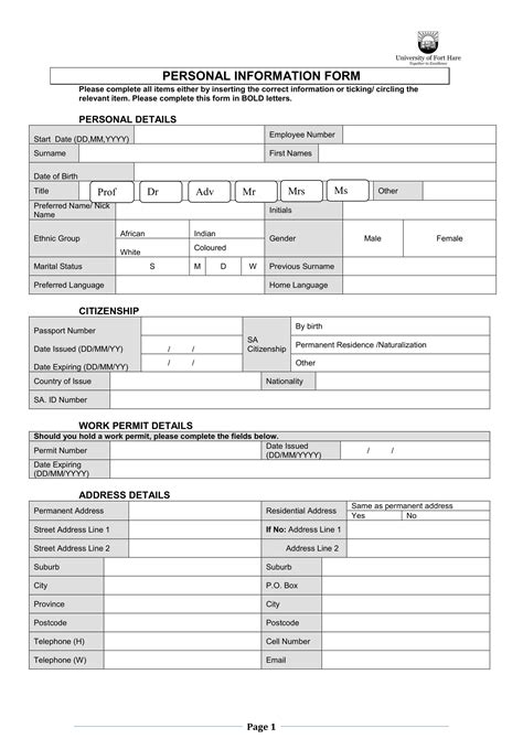 Employee Information Form 31 Examples In Word Pdf Examples