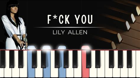 Lily Allen Fuck You Midi Synthesia Tutorial Piano Sheets Youtube